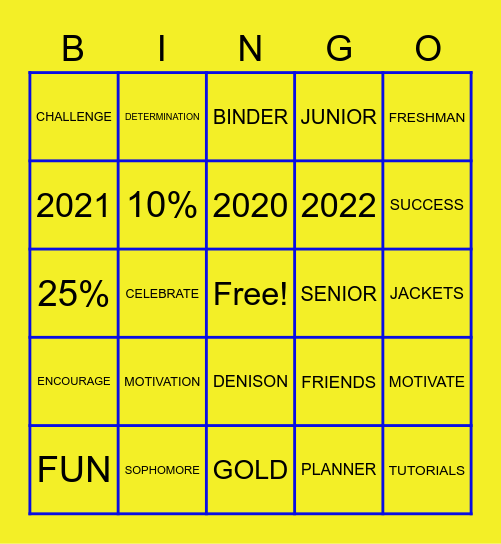 FUN FRIDAY Bingo Card