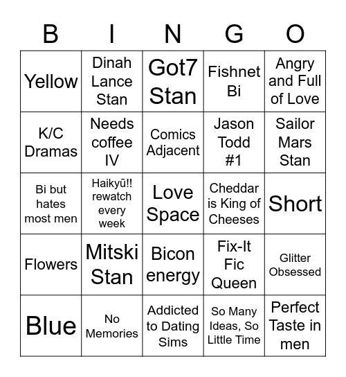 How Similar Are You to Bingo Card