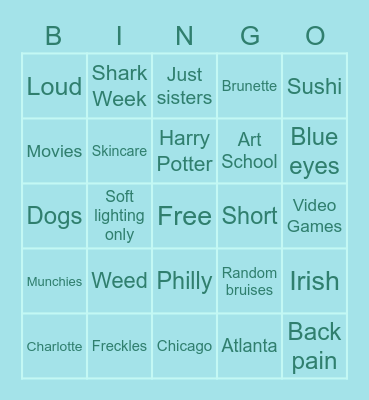 Maureen Bingo Card