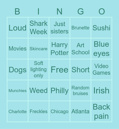 Maureen Bingo Card