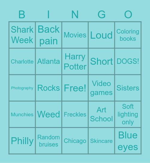 MAUREEN Bingo Card