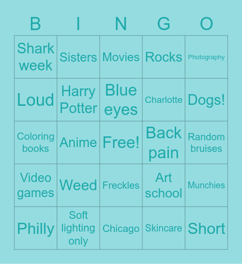 M A U R E E N Bingo Card