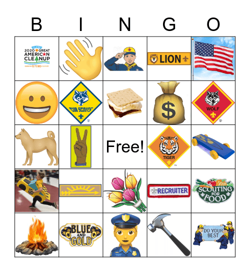 Cub Scout Bingo Card