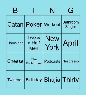 Aneesh's Birthday Bash Bingo Card