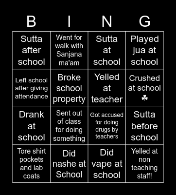 Nasheeyy and Bakchodi at AVV Bingo Card