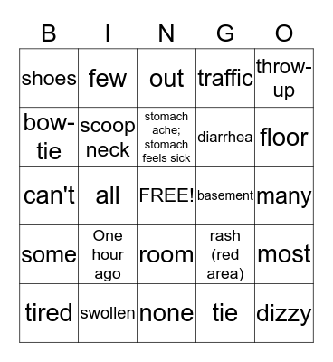 American Sign Language Review  Bingo Card