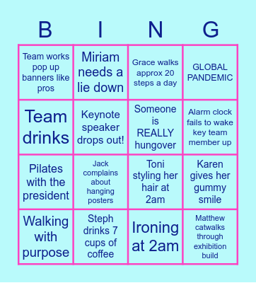 Conference Bingo Card