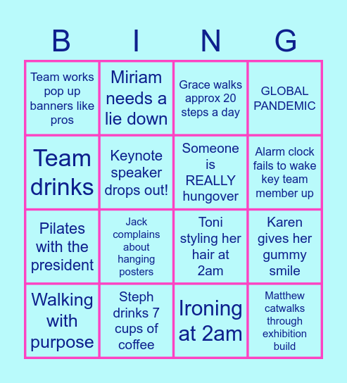 Conference Bingo Card