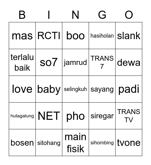 Bingo Card