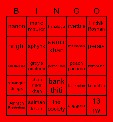 CHA PAYOM Bingo Card