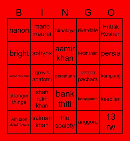CHA PAYOM Bingo Card