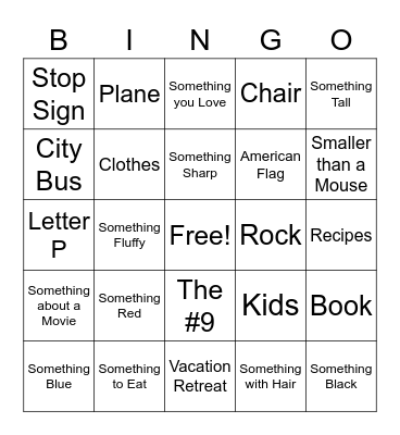 Magazine Bingo Card