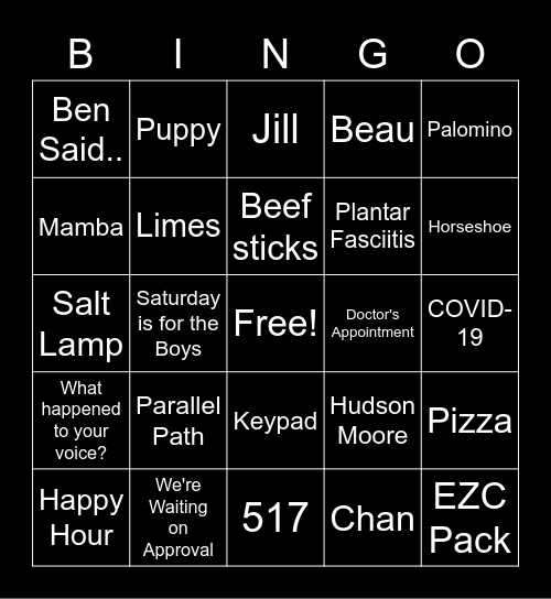 Tiny Horse Bingo! Bingo Card