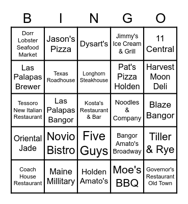 Stompers Social Distancing Bingo Card