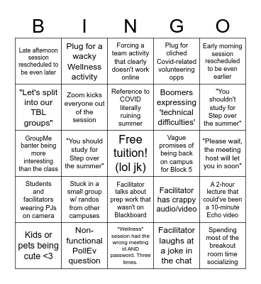 SYNTHESIS WEEK BINGO Card