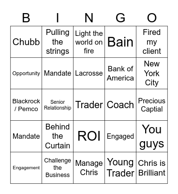 Buzzword Bingo Card