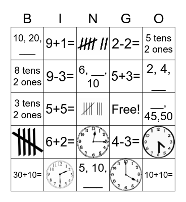 Math Fun Bingo Card