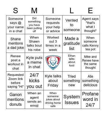 The time they played BINGO Card