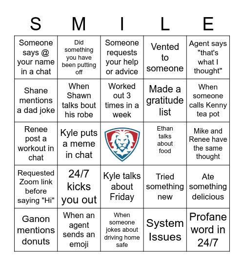 The time they played BINGO Card