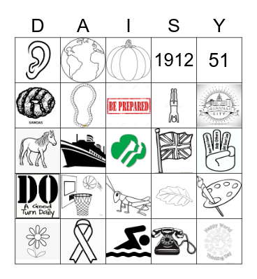 DAISY BINGO! Bingo Card