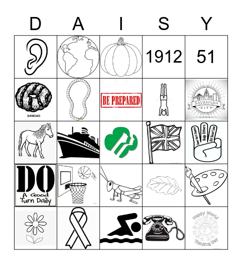 DAISY BINGO! Bingo Card