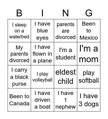 Jeri's Bingo Card