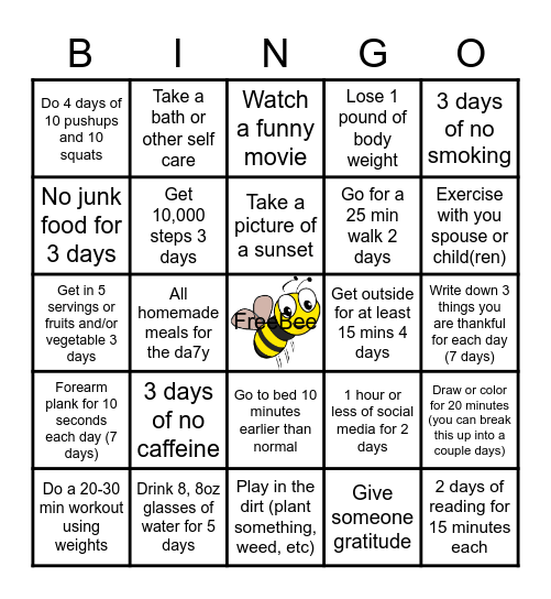 Surviving the Quarantine Bingo Card