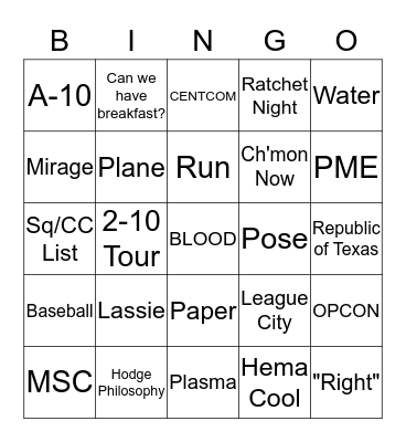 CODINA  Bingo Card