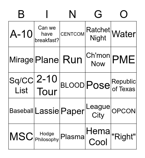 CODINA  Bingo Card