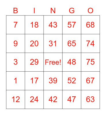 Brennen's Bingo Card #2 Bingo Card