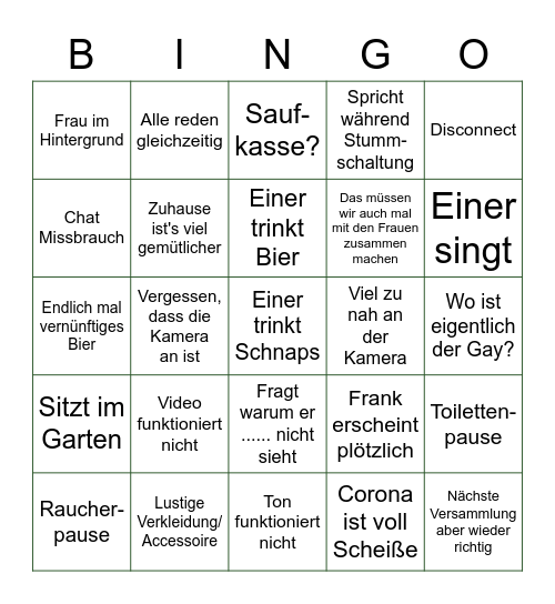 Stifte Versammlung Bingo Card