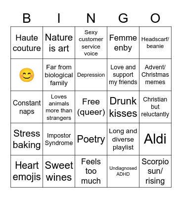 How Quinn Are You? Bingo Card