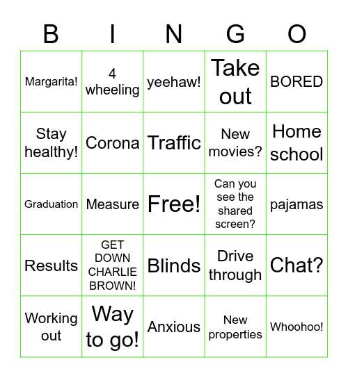 M-F-I  B-I-N-G-O Bingo Card