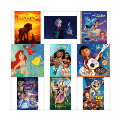 Disney Bingo Card