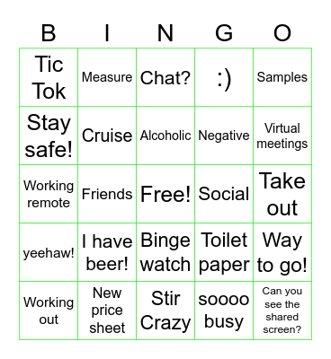 M-F-I  B-I-N-G-O Bingo Card