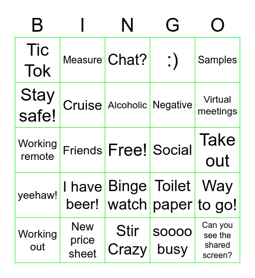 M-F-I  B-I-N-G-O Bingo Card