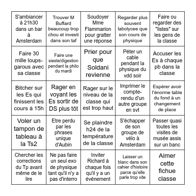 Ts1 aka les bg Bingo Card