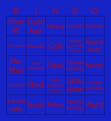 Ultimate V Bingo Card