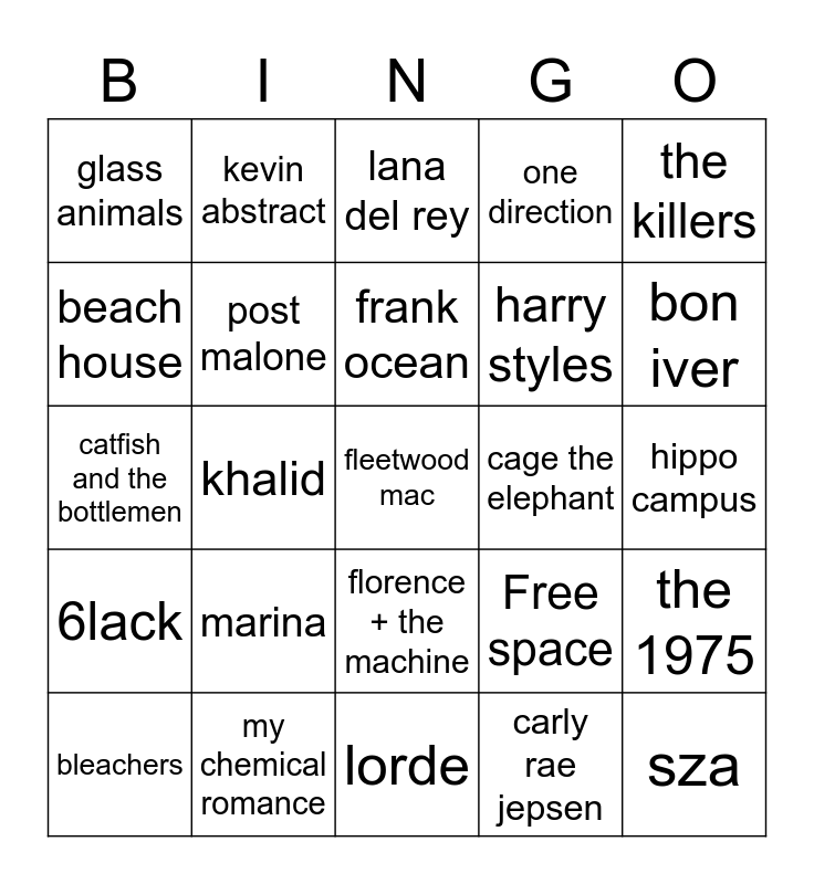 my-music-taste-bingo-card