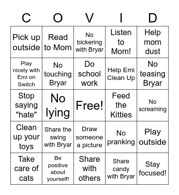Maryska's Bingo Card