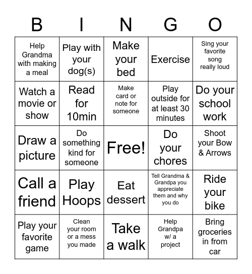 Ziggy's Bingo Board Bingo Card