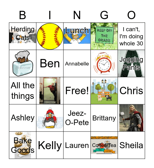 Office Talk Bingo Card