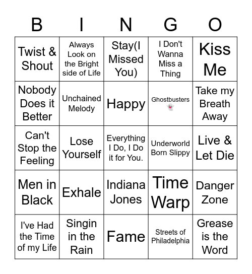 Movie Soundtracks81 Bingo Card