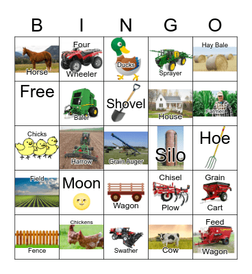 JJ's Farm Bingo Card