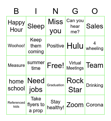 M-F-I  B-I-N-G-O Bingo Card