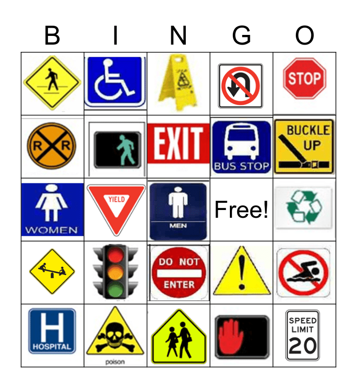 Community Signs Bingo Card