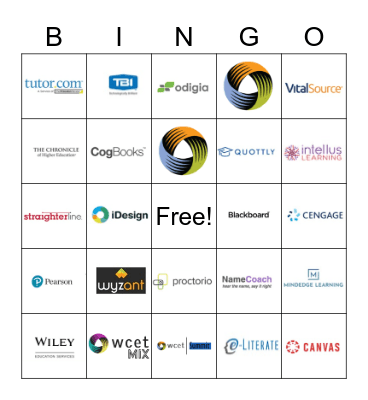 WCET Sponsors Bingo Card