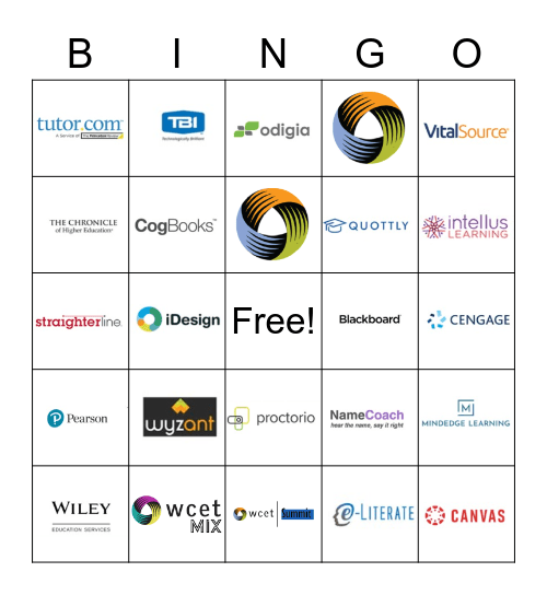 WCET Sponsors Bingo Card