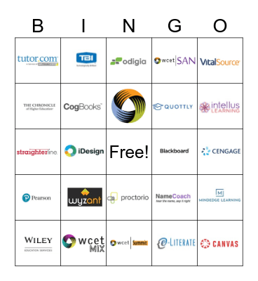 WCET Sponsors Bingo Card