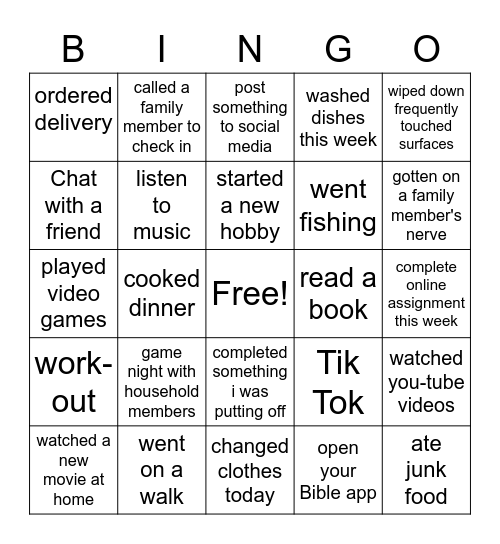 R.E.D.D. Bingo Card